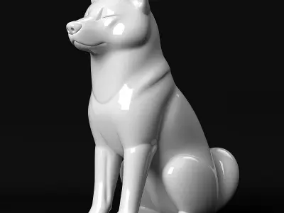 Akita 3D print model