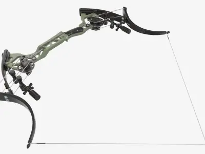 Drawn lever action compound bow 3D model