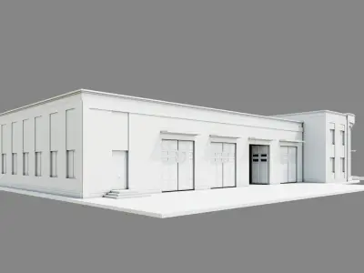 Fire Station  ID052 3D model