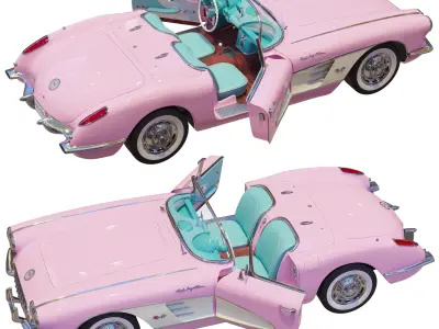 Chevrolet Corvette Coupe 1960 barbie   3D model