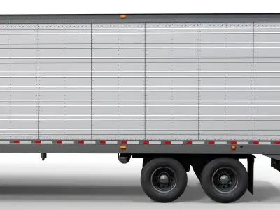 Refrigerated van trailer Low-poly 3D model