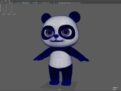 Cartoon Panda 3D model purchase