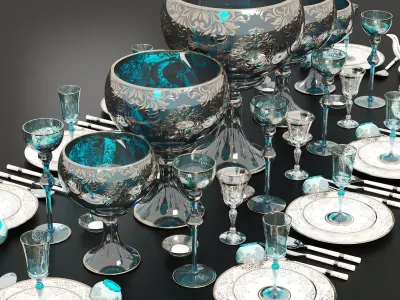 Decorative Set Service 2023 3D model