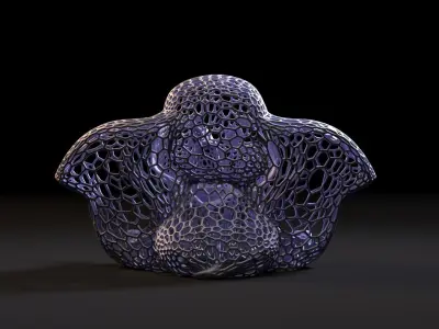 Elephant Dumbo Voronoi 3D print model