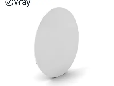 Oval Bathroom Mirror Frameless Design model pack Low-poly 3D model