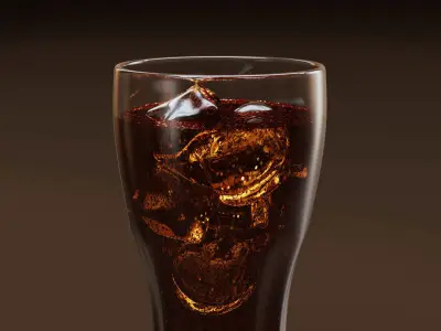 Drink Glass - Coke With Ice 3D model