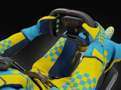 High Quality Race Driver Suit 3D model