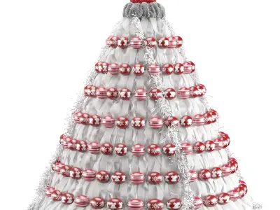 fabric tree Low-poly 3D model