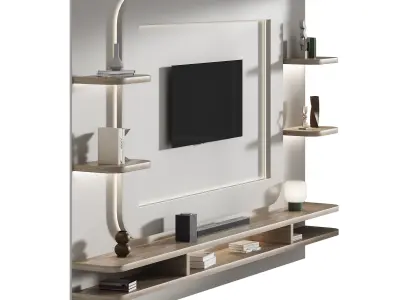 Modern TV Wall 024 3D model