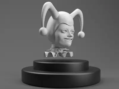 CLOWN HEAD GIRL LUXURY  Low-poly 3D model
