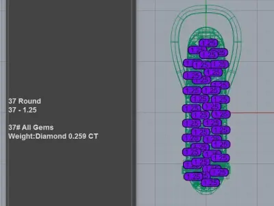 Diamond and Gemstone Earrings 3D print model