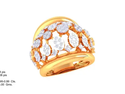 Luxury in Every Facet Stunning Diamond Rings Collection 3D print model