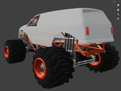 monster truck 3D model 6
