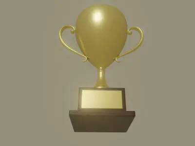 Golden Trophy 3D model