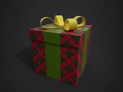 Pack of Christmas Presents with 15 Variations and A FREE Tree Low-poly 3D model