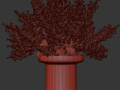 Bouquets 24 lilacs 3D model