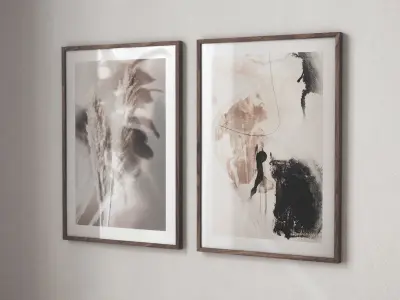 Poster set - Abstract Pampas 3D model