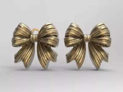 christmas bow decor  3D print model