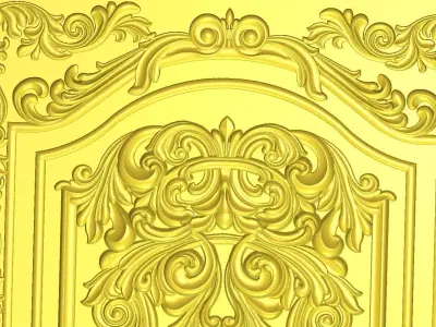 door classical decoration 3D model