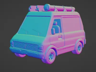 Super Mario Bros Plumbing Van 3D model
