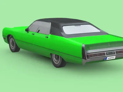 Chrysler Imperial LeBaron 4-door hardtop 1971 Low-poly 3D model