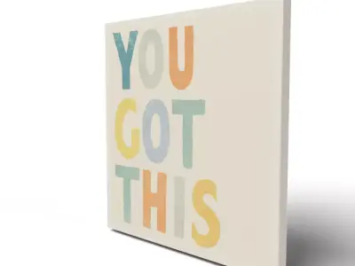 You Got This Motivational Canvas Wall Art 3D model