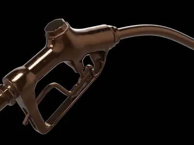 Vintage brass fuel nozzle Low-poly 3D model