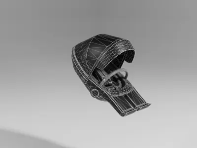 Pink baby car seat with seatbelts S Free low-poly 3D model