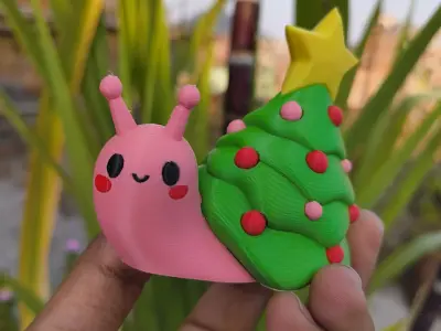Christmas Special - Cute little Snail  Xmas Tree  3D print model