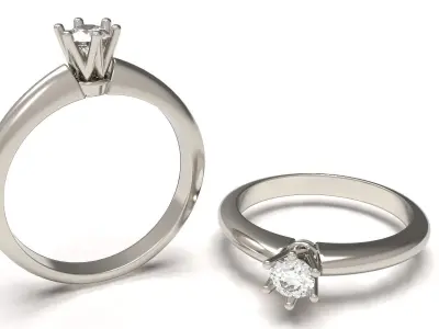 Engagement diamond ring for print 3D print model