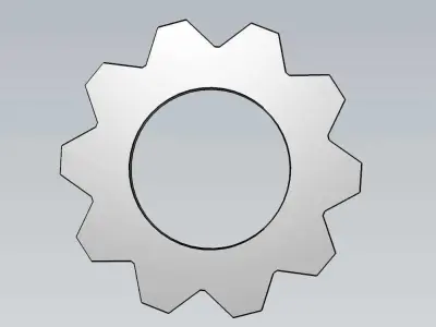 Mechanical Simple Gear 3D model