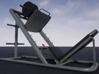 Leg Press Hack Squat Low-poly 3D model