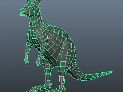 Low Poly Kangaroo Low-poly 3D model