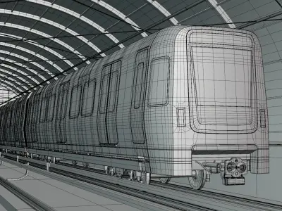 Stockholm metro station II 3D model