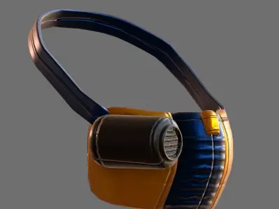 Gas mask helmet 3d model scifi Low-poly  Low-poly 3D model 87