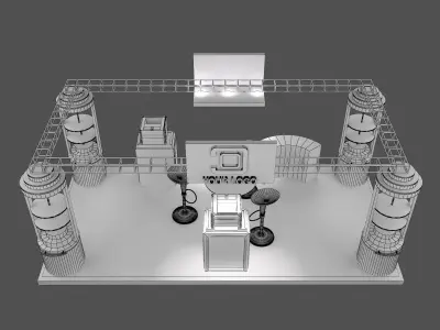 Booth Exhibition Stand a472a 3D model