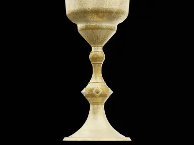 Golden Chalice Low-poly 3D model