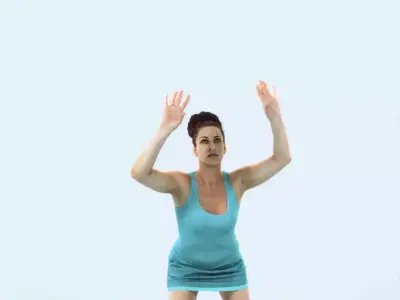 Yearn 11G Volleyball Overhead Sports Woman Low-poly 3D model