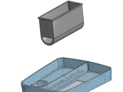 Opel - Vauxall Grandland X - Porta oggetti  Armrest Storage Tray 3D print model