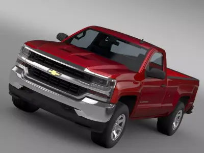 Chevrolet Silverado LS Regular Cab  Long Box 2016 3D model