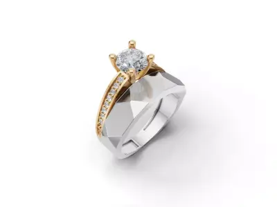 Solitaire Ring 04 Free 3D print model