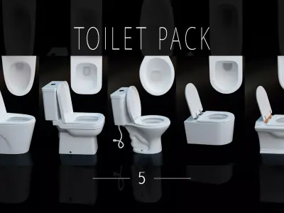 Toilet Bowl Pack 5 3D model