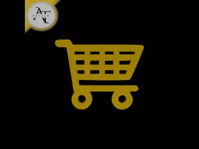Simple Shopping Cart Symbol - 2D Art Free 3D print model purchase