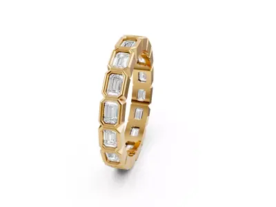 Emerald Eternity Band 3D print model