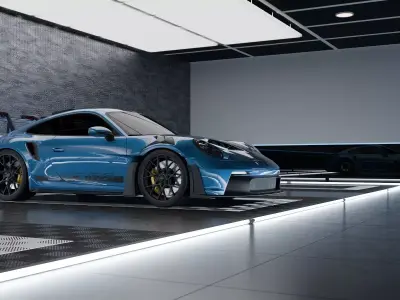 Neon Car Scene  3D model