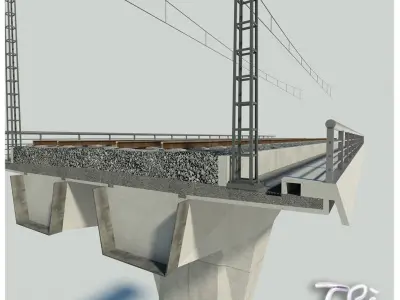 RAILWAY VIADUCT SECTION 3D model