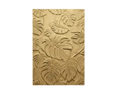 modern panel wall decor set relief stl mural CNC 250 3D model