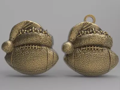 christmas tree football decoration 3D print model