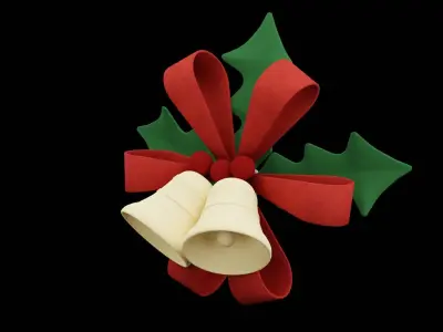 Christmas Bell Low-poly 3D model get