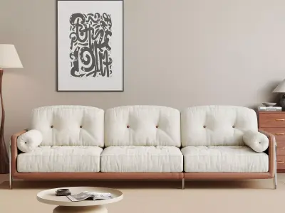 Interior Scene Japandi - 3d Model - Lighting 3D model